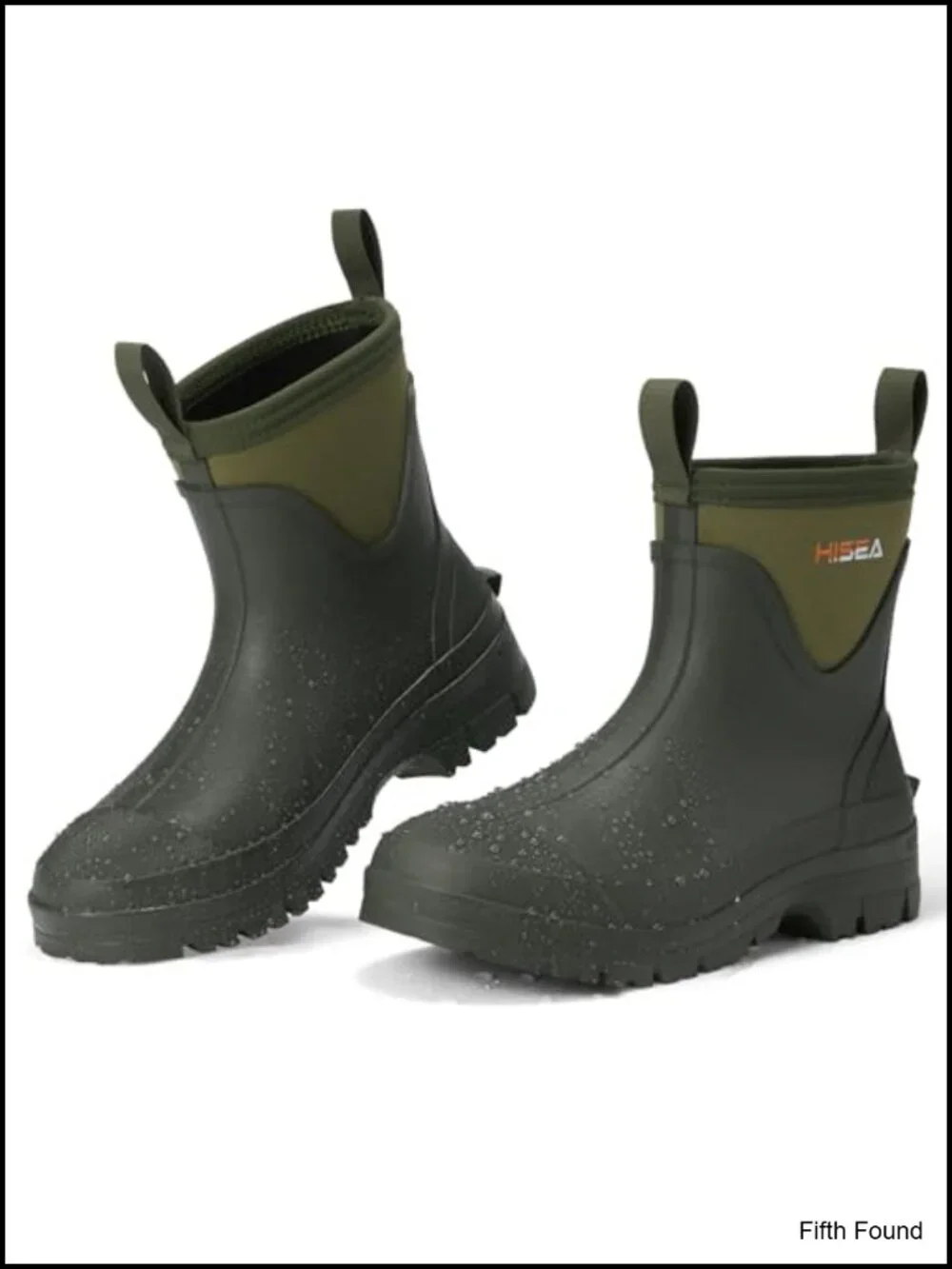 Chelsea Rain Boots Waterproof Neoprene Rubber Pull-On Ankle Garden Shoes